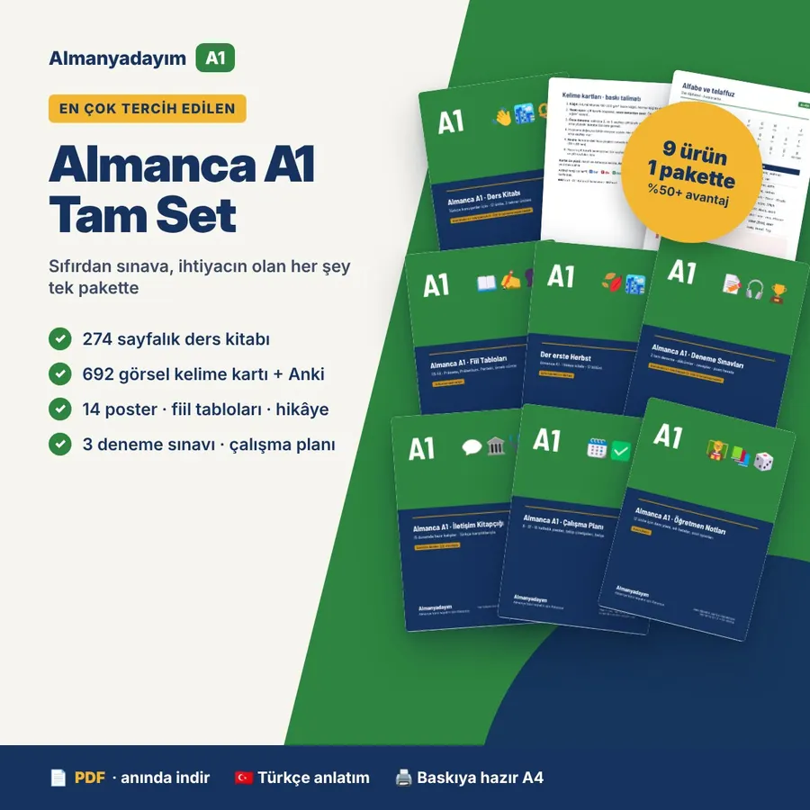 Almanca A1 Tam Set: paket