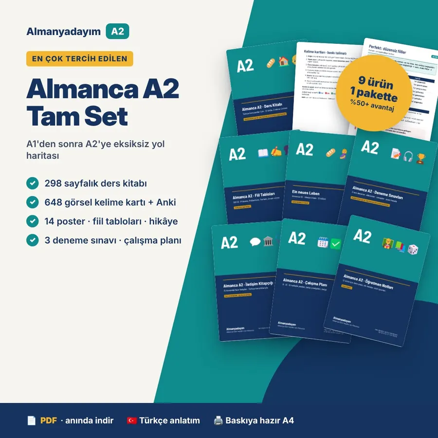 Almanca A2 Tam Set: paket