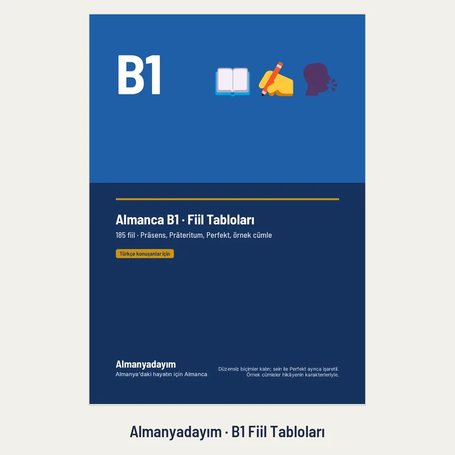 B1 Fiil Tabloları