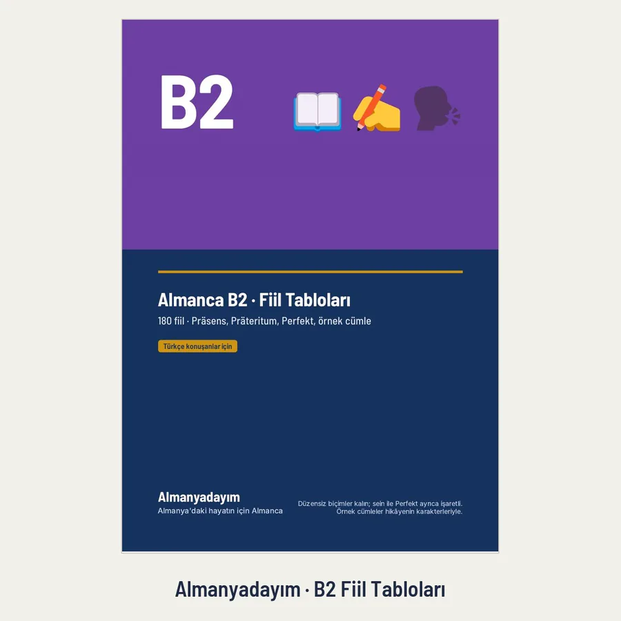 B2 Fiil Tabloları